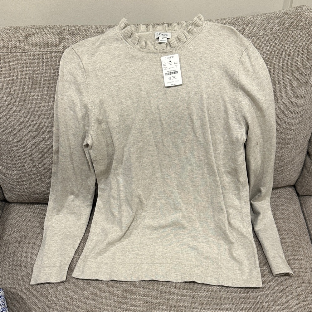 J. Crew Light Gray Long Sleeve Sweater